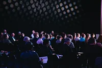 Corporate event in modern venue setting